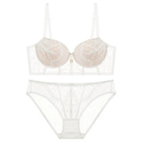Sexy Clustered Lingerie Suit Lady Small Chest Dedicated Pure Lust Lace Bra Anti-Hanging
