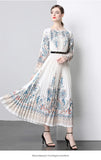 New Women's Dress Dress Oversized Dress Print 100 Folds T-Shirt With T-Shirt Holiday Casual