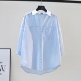 Loose Long-Sleeved Shirt Women High Quality 2025 Spring And Autumn New Fashion Casual Solid Color Long Shirt