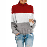 Sweater Female Autumn Winter Knitted Women Sweater Pullover Female Tricot Jersey Jumper Femme High Collar Women