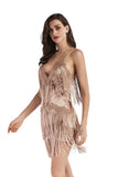 Sexy V-neck Sleeveless Lace Tassels