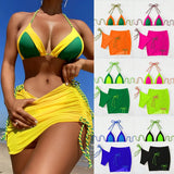 Toloer New 2024 Three-Piece Patchwork Bikini Women's