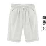 Toloer Sister Summer Dress Casual Pants Female Five Minute Pants Thin Money Outside Wearing Pants Large Size Women's Clothing 200 Catties Fat Mm Loose