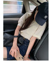 Toloer Blue Jeans Five Minutes Shorts Female Summer Plus Size Fat Sister Show Thin Show Tall And Versatile Wide Legs High Waist A Line Pants-Outfit