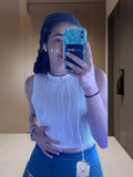 New Simple Temperament Slim Flower Bone Sleeveless Round Collar Women's Small Vest-Outfit