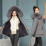 Send To Overcome The Female Short Korean Version Of Fashion Loose Tooling Down Cotton Clothes Winter Waist Large Size Thick Small Padded Clothes-Outfit
