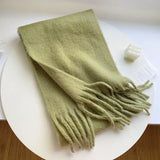 Winter Female Cashmere Plaid Scarf Women Blanket Scarves Wide Lattice Long Rainbow Shawl Wrap Warm Tippet