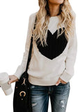 Toloer / Winter Women's Knit Sweater Plus Size Love Knit Long Sleeve Jumper Sweater