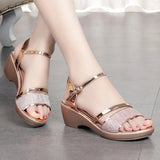 party Ladies Sandals Shoes Women L Luxury High Quality Sandals Ankle Mid Heel Block Party Open Toe Square Shoes Zapatos De Mujer 703-0-Outfit