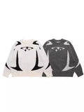 Street Y2k Coat Sports Street Hip-Hop Leisure Color Impact Style Knitted Couple Sweaters Wear Fashion-Outfit