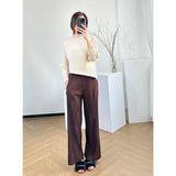Folded Round Collar Folding Top In The Long Loose Thin Irregular Spring Blouse Summer Design