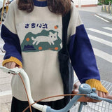 Cute Japanese Cat Sweater-Outfit