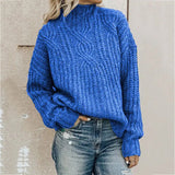 Toloer Lady High Collared Knitted Tops