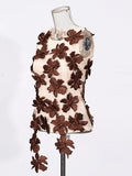 Temperament Vest 2025 Autumn And Winter New High-End Design Three-Dimensional Flowers Beautiful Sleeveless