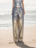 Toloer Straight Leg Jeans For The Spring 2024 New Retro Trend Wide-Leg Pants-Outfit
