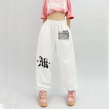 Boupod Street Dance Design Sense Pants Women Trend Fashion Loose Street High-Waist Prints
