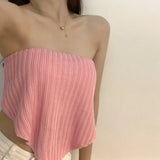 Version Of The 2025 Summer Pure-Hearted Hottie Show Skinny Sexy Bra Strap Small Vest Design Feel Top