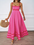 Summer Women's New Printed Vacation Long Suspension Dress Temperament Sexy Dress