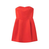 New Women's Fashion Solid Color Sleeveless Sexy Chest-Widthed