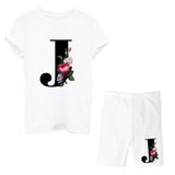 Suitst Shirt Short Sleeves Wide-Legged High-Waisted Shorts Two-Piece LOGO Printed Casual Suit For
