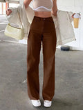 High Waisted Solid Flare Jeans-Outfit