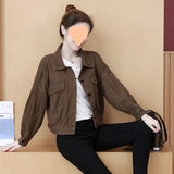 Toloer Autumn Casual Coat Female Autumn Versatile Thin 2024 New Loose Show Thin Korean Version Of The Tooling Jacket Tide-Outfit