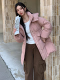 Hooded Waist Down Jacket Female 2024 Winter Sweet And Thick White Duck Velvet Show Thin Small Pie To Overcome The Coat Tide-Outfit
