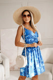 Wise New Summer V-Neck Fashion Floral Sling Waist Dress Woman-Outfit