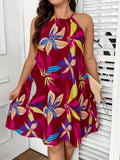 Plus-Size Women's Print Sling Ion Z Sleeveless