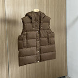 M Home Down Jacket Female European Goods Thick Vest Horse Clip New 2024 Winter Down Vest Vest Wear Loose-Outfit