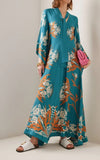 Summer Printed Seven-Sleeve Collared