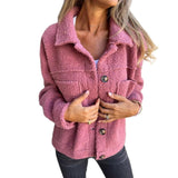 New - Autumn And Winter Roll Single-Row Buckle Lamb Wool