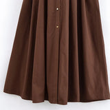 Homemade New Women's Classic带 V-Neckless Muffin Dress