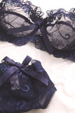 Set Thin Female Sexy Push Up Ultra-thin Transparent Lace Bra Sexy Lingerie Bra And Panty Set Free