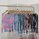 Sunscreen Mesh Yarn Women 2025 Summer New Long-Sleeved T-Shirt