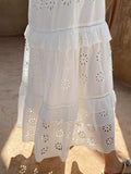 New French Holiday Style Embroidered Small Top Dress Half-Dress Women's Design