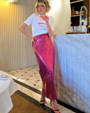 New Fashion High-Rise Thin-Skinny Dress Women Tight Waist After Open Elastic Straight