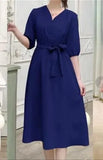 Spring New V Neck Summer Midi Long Dress Vestido De Festa Evening Party Bandage Women Casual Elegant High Waist