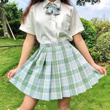 Plaid Skirt Plus Size Mini Skirts Womens 2020 High Waisted Falda plisada Harajuku Style School Uniform Shirt Big