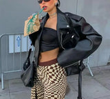 Faux Leather Jacket Women Casual PU Loose Motorcycle Jackets Female Streetwear Winter Oversized Coat Korean Chic New Spring