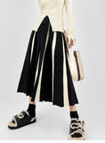 Black Patchwork Long Skirt-Outfit