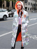 2022 New Winter Waterproof Long Cotton Parkas Women Hooded Thicken Warm Snow Coat Korean Fashion Oversized