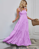 Spring And Summer New Women's Slings To Close The Belt Stripe Holiday Dress Female