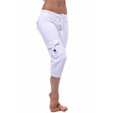 Waist Button Pocket Yoga Cropped
