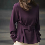 Toloer Sense Gentle Windy Yellow Beautiful Shirt Simple Commute Small Fashion Age-Dense Stated Set-Tite Shirt