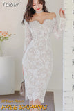 Elegant Women Birthday Midi Evening Dress Solid Sexy Off Shoulder Bodycon Lady Wedding Beach Party Club Slim Robe