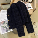 Blue Small Scented Coat Autumn 2025 New French Style Temperament Design Sense Retro Short