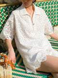 Name Maid Small Fragrant Suit Female Hollow Embroidery Top + Shorts Casual Set Shenzhen South Oil Women's