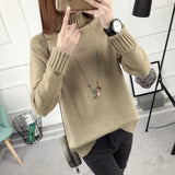 2020 autumn and winter new loose high neck pullover sweater women's long-sleeved versatile bottoming sweater plus