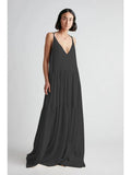 Summer European Women's Loose Solid Color Folds Irregular Dress Beach Sling
